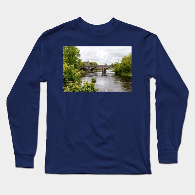 River Kent, Kendal, Cumbria, UK Long Sleeve T-Shirt by tommysphotos